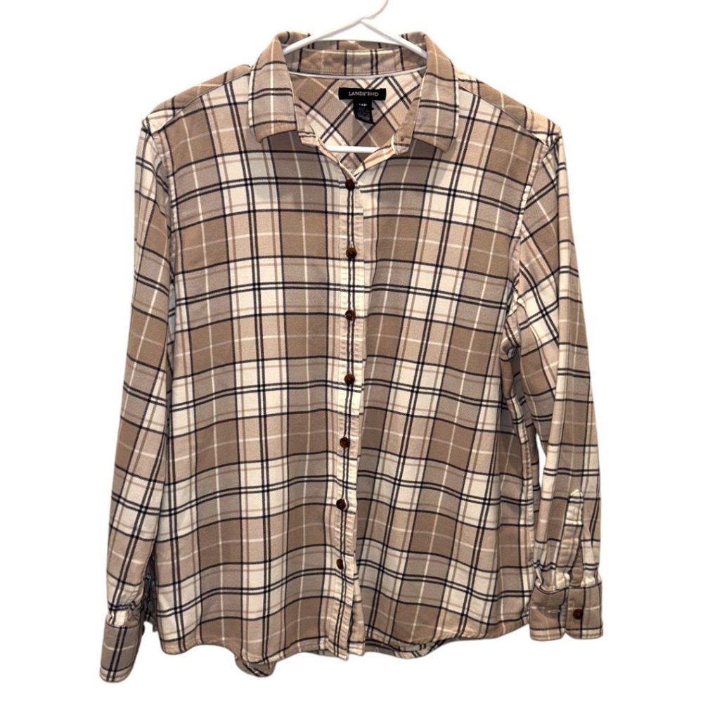 Lands End Soft Flannel Button Down